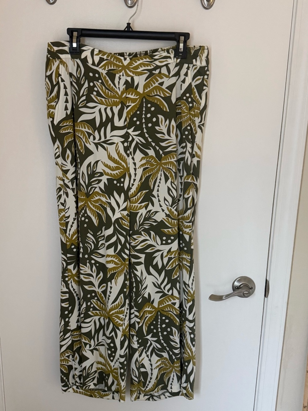 Old Navy Olive, White & Mustard Wide Leg Jumpsuit Pants